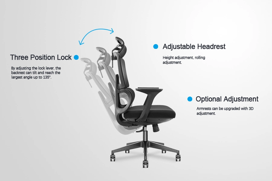 Affordable Mesh Double Backrest Design Ergonomic Swivel Office Chair