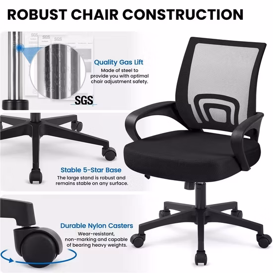 Cheap Ergonomic Recliner Full Mesh Fabric Office Chair with Headrest