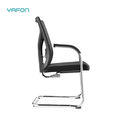 Most Popular Silla Escritorio Staff Ergonomic Visitor Chair Training Conference Room Guest Mesh Office Chair Without Wheels